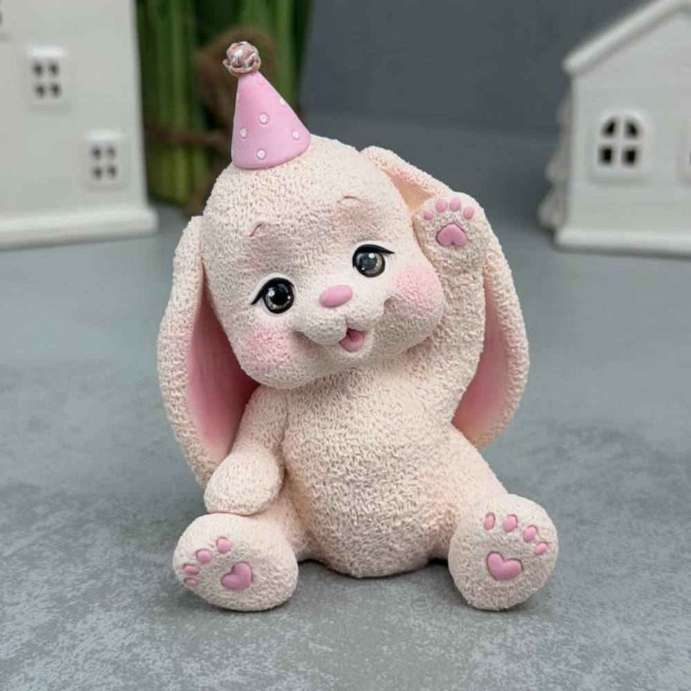Silikonform Süßer Hase in Mütze 30285