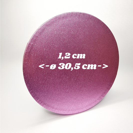 Tortenplatten ø 30.5 cm, 1.2cm, Rosa, 5 Stück