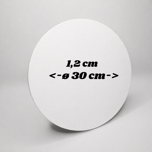 Tortenplatte ø 30 cm, 1.2cm, Weiß, 1 Stück