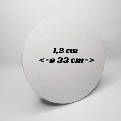 Tortenplatten ø 33 cm, 1.2cm, Weiß, 5 Stück