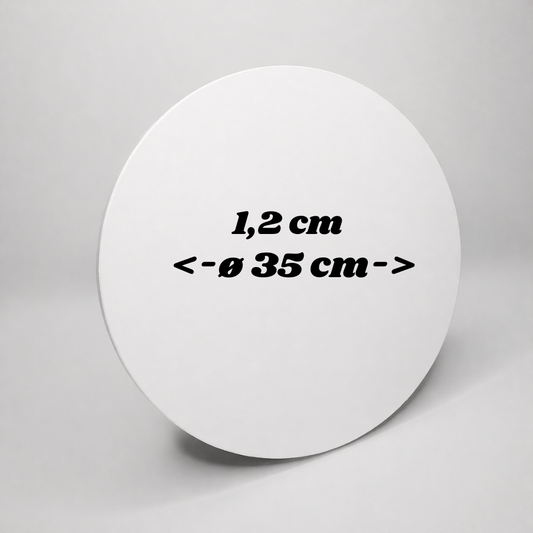 Tortenplatte ø 35 cm, 1.2cm, Weiß, 1 Stück