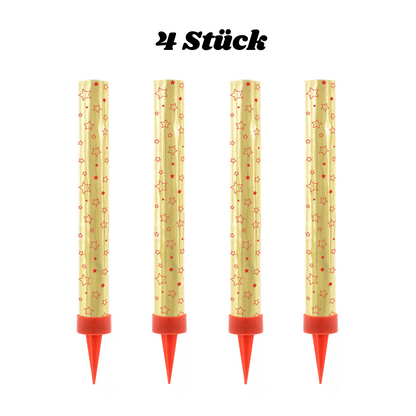 TOP ANGEBOT! Tortenfontänen, Gold, 12cm - 4 Stk.