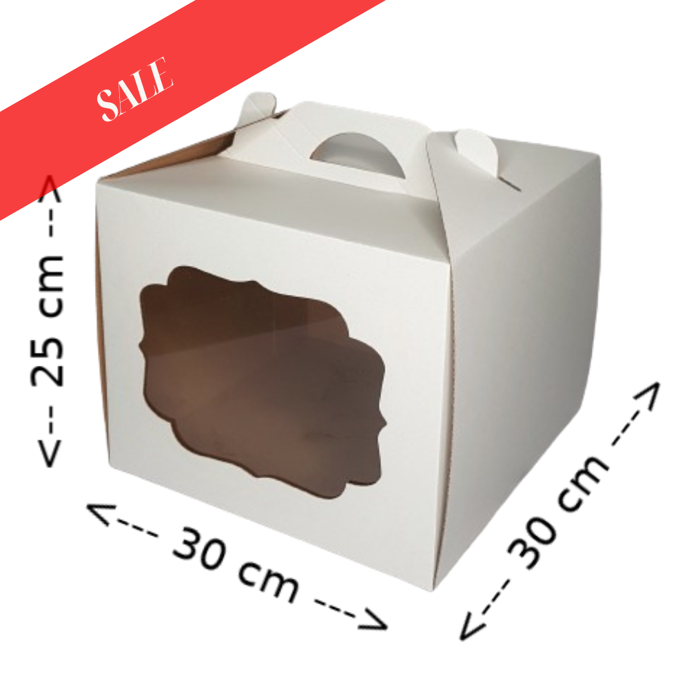 Sonderangebot (-10%) Tortenkartons 25 Stück, 30 cm x 30 cm x 25 cm 10035