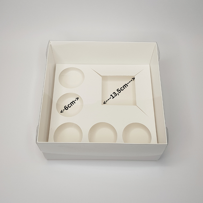 Cupcake Box mit Transparentem Fenster 23 x 23 x 10 cm 60009