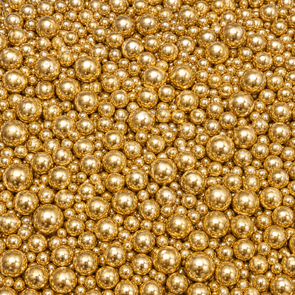 Zuckerperlen Gold Mix 2 - 14 mm, 100g