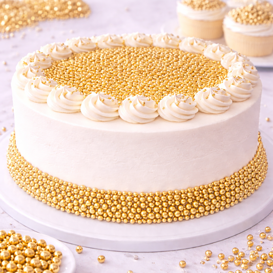 Zuckerperlen Gold 2.5mm, 100g