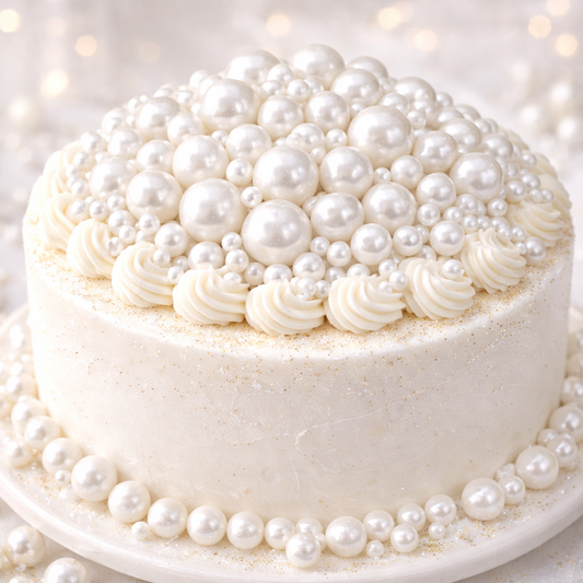 Zuckerperlen Weiß Mix 2-14mm, 100g