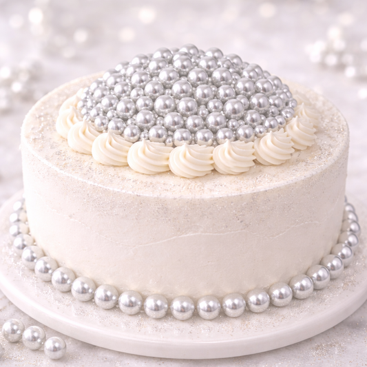 Zuckerperlen Silber 7mm, 100g