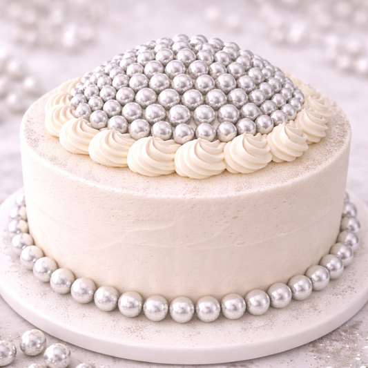 Zuckerperlen Silber 14mm, 100g