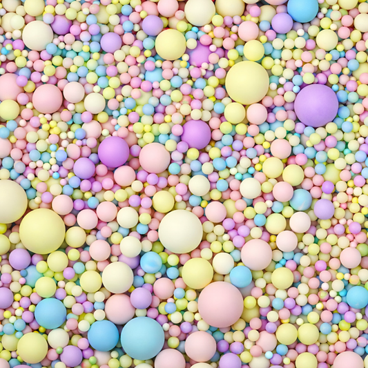 Zuckerperlen Pastell Mix gemischt 4 / 7 / 10 / 14 mm, 100g