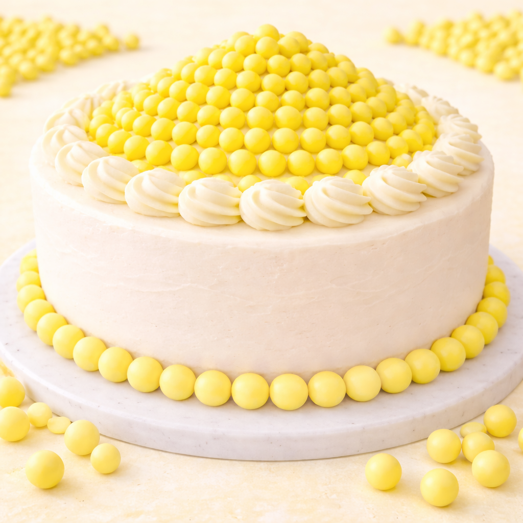 Zuckerperlen Gelb 10mm, 100g