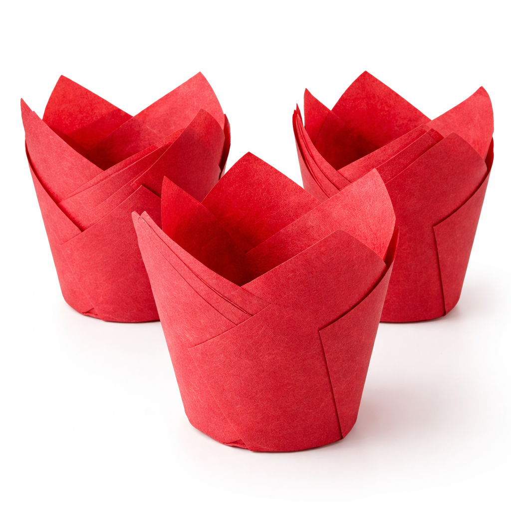 Tulpenmuffin Rot, 50er-Packung