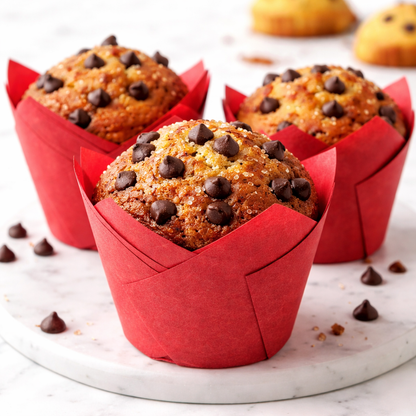 Tulpenmuffin Rot, 50er-Packung