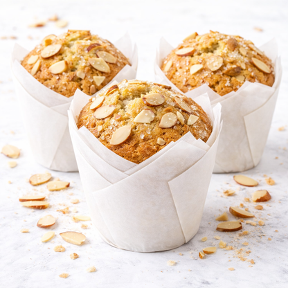 Tulpenmuffin Weiß, 50er-Packung