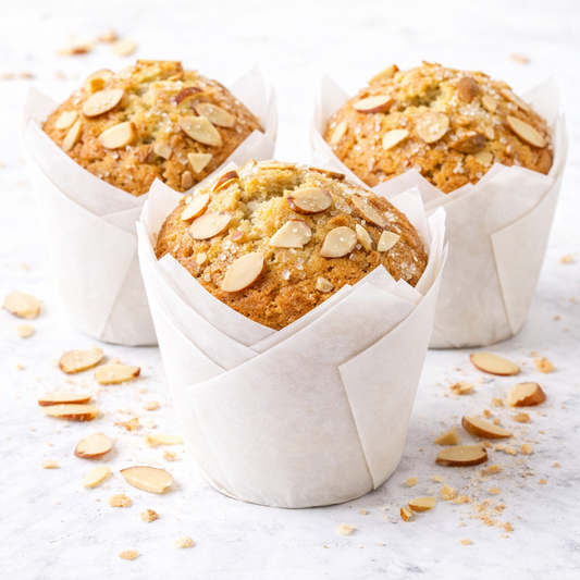 Tulpenmuffin Weiß, 50er-Packung