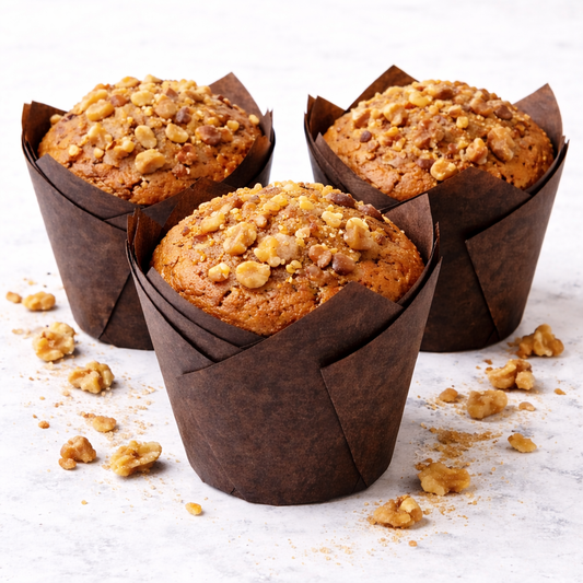 Tulpenmuffin Braun, 50er-Packung