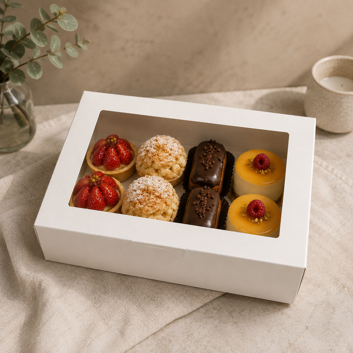 Törtchenbox Kuchen 26,5 x 18,5 x 8 cm 1 Stück