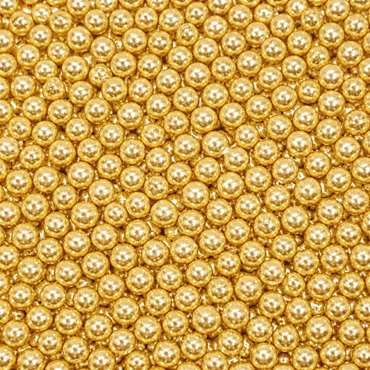 Zuckerperlen Gold 10mm, 100g
