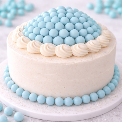 Zuckerperlen Pastellblau 10mm, 100g