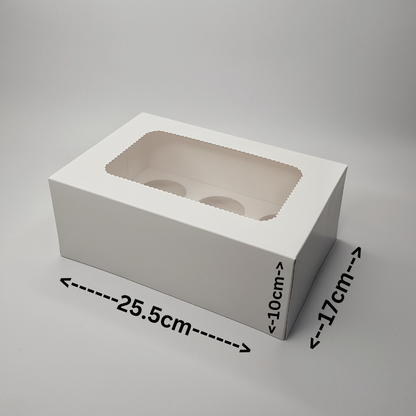 Cupcake-Boxen für 6 ; 5-er Set, 25,5x17x10 cm 60007