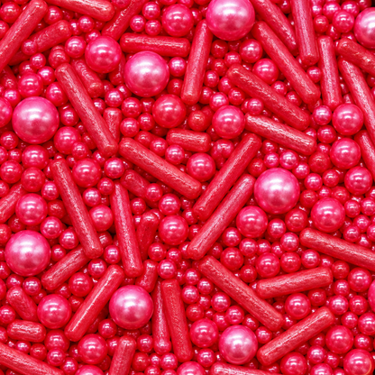 Zuckerperlen Roter Mix, 100g
