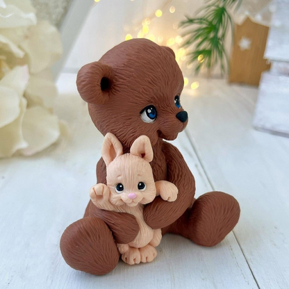 Silikonform Teddy mit Hase 30157