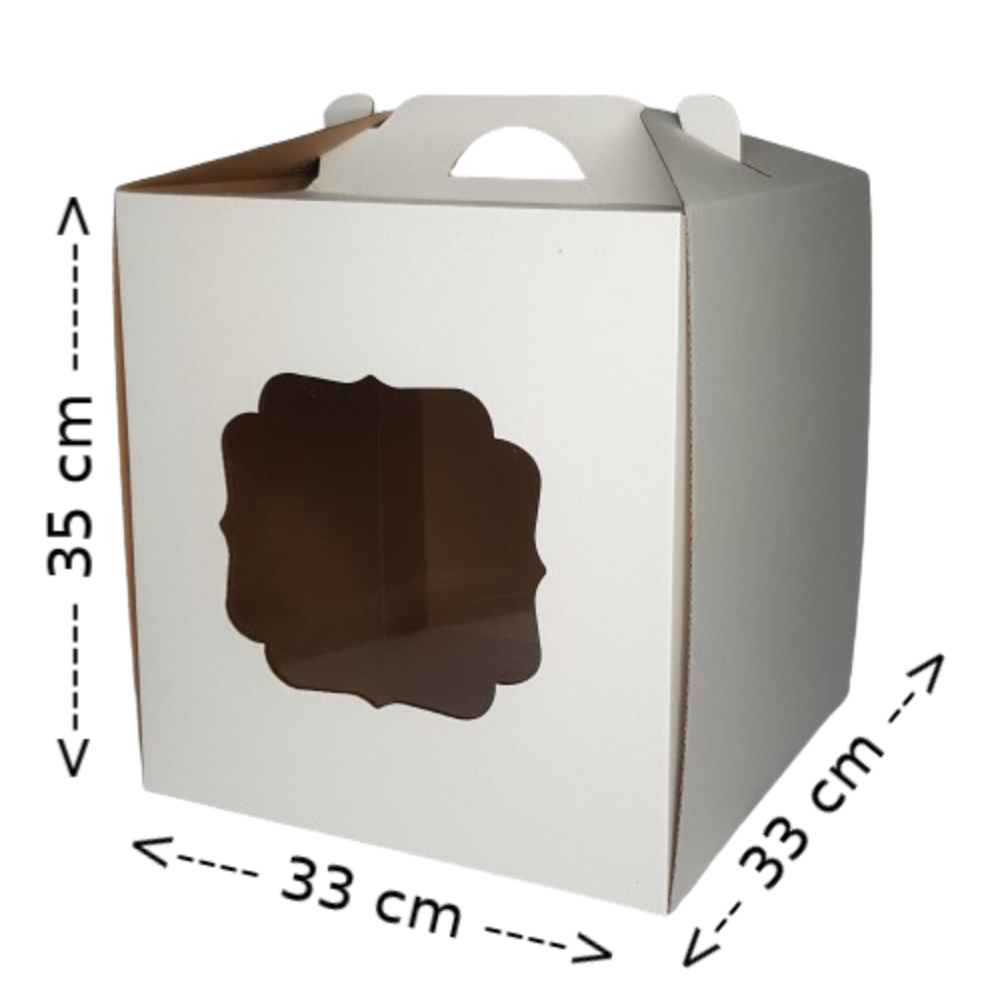 Tortenkartons 5 Stück, 33 cm x 33 cm x 35 cm 10002