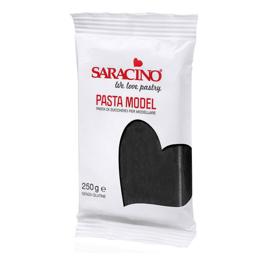 Saracino Modellierfondant Pasta Schwarz 250g