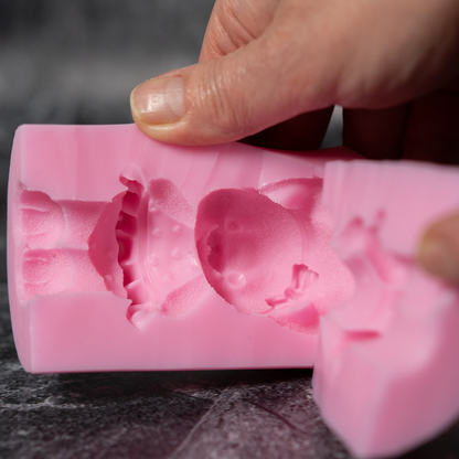 Silikonform Teddy mit Schleife 30124
