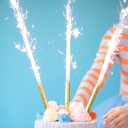 TOP ANGEBOT! Tortenfontänen, Gold, 12cm - 12 Stk.