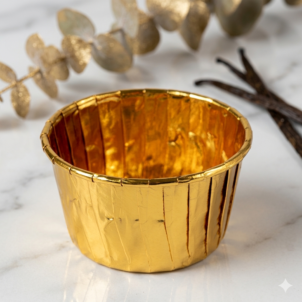 GOLD/GOLD Cupcake / Muffin Backförmchen 50stk.