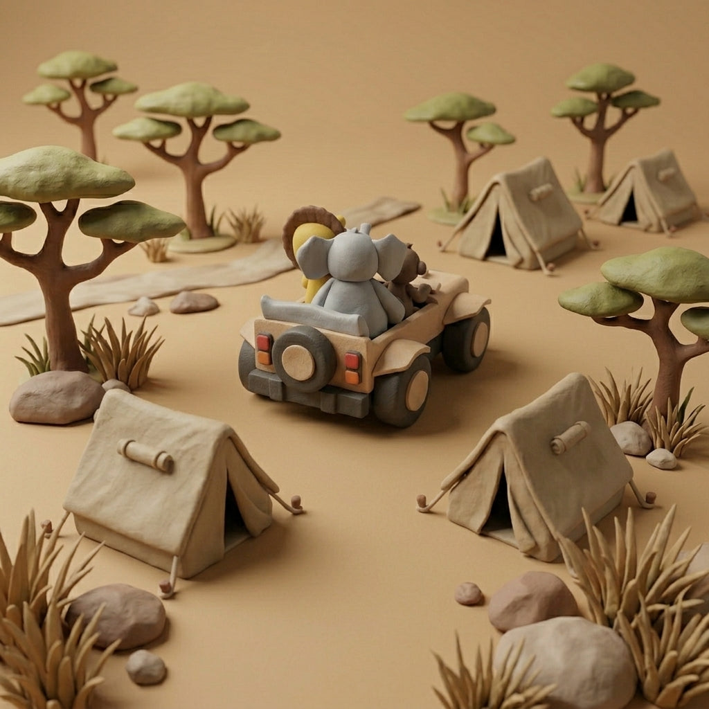 Dekorative Fondantfigur Safari