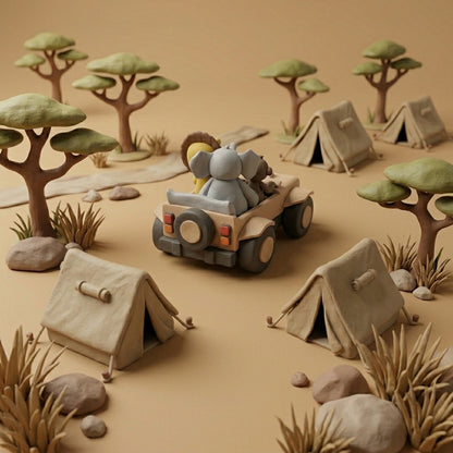 Dekorative Fondantfigur Safari