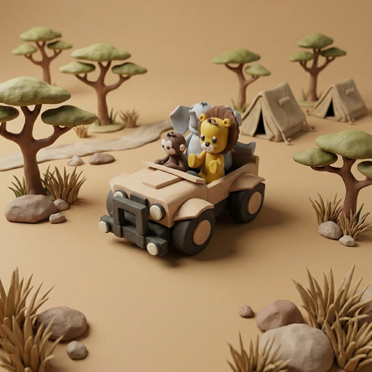 Dekorative Fondantfigur Safari