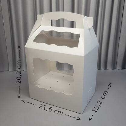 Karton mit Fenster Cake Pop 21,6 x 15,2 x 20,2 cm, 1 Stück 10043