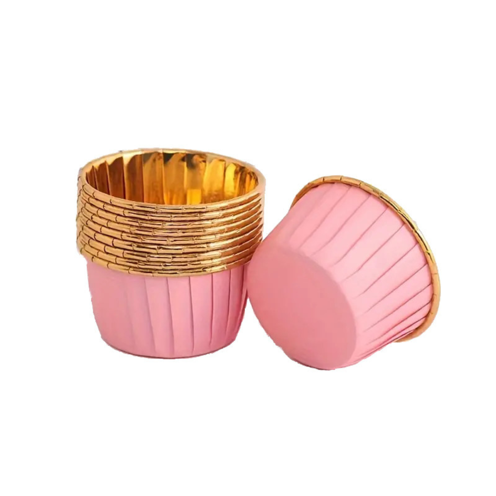 NEU! TOP! Pink/GOLD Cupcake / Muffin Backförmchen 50stk.