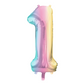 Folienballon Zahl ''1'', 86 cm Regenbogen