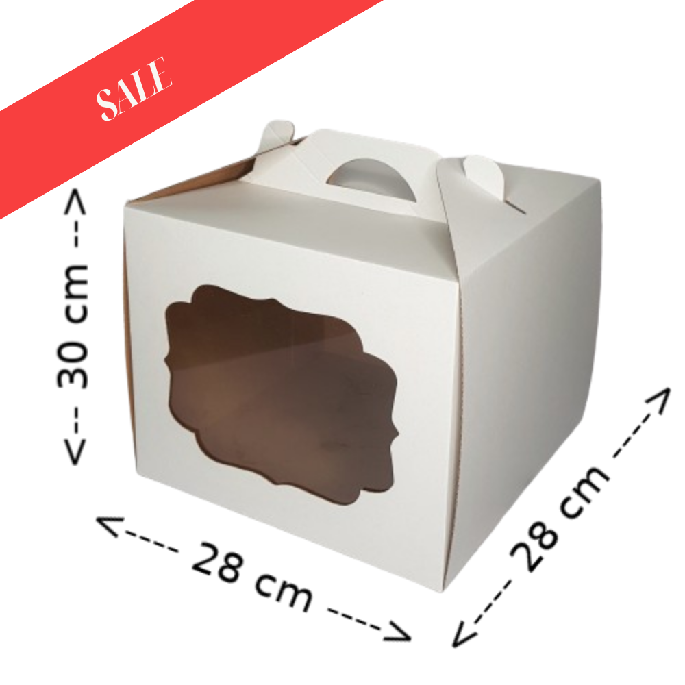 Sonderangebot (-10%) Tortenkartons 25 Stück, 28 cm x 28 cm x 30 cm 10048