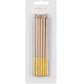 TOP Angebot! Geburtstagskerzen, glatt, Roségold, 14 cm - 12 Stk.