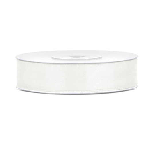 Satinband, creme hell, 12mm/25m