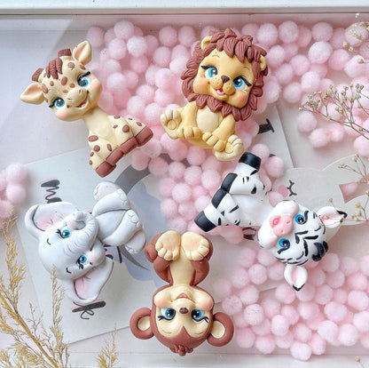 Silikonform Mini Tiere 5stk. Set 2D 30158