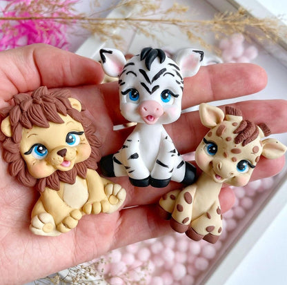 Silikonform Mini Tiere 5stk. Set 2D 30158