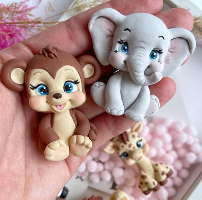 Silikonform Mini Tiere 5stk. Set 2D 30158