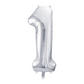 Folienballon Zahl ''1'', 86 cm Silber