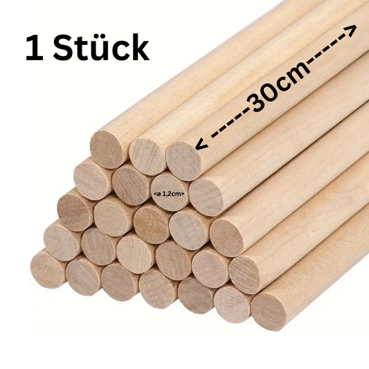 Tortenstützen Holz 30 cm Länge - 1,2 cm - 1stk.