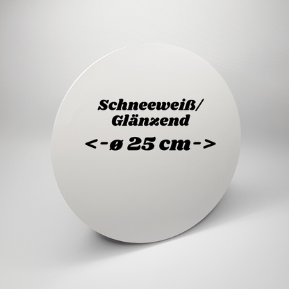 Tortenplatten ø 25 cm, 1cm, Schneeweiß, 5 Stück