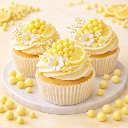 Zuckerperlen Gelb 10mm, 100g