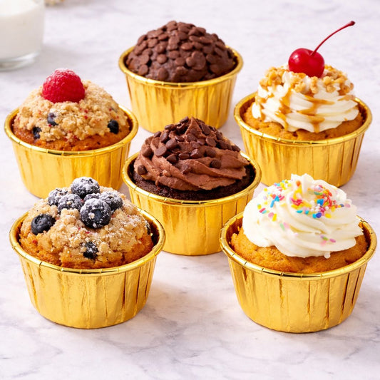 GOLD/GOLD Cupcake / Muffin Backförmchen 50stk.