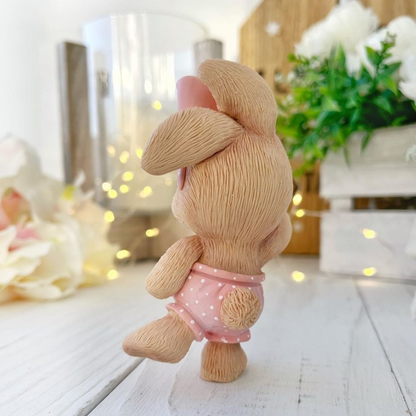 Silikonform süßer auf einem Bein stehender Hase 30001