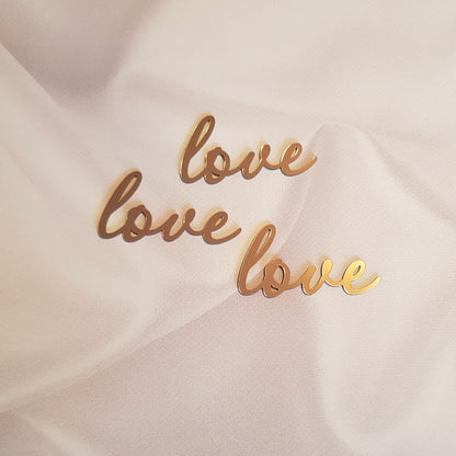 Acryl Topper Love 3 Stück set 100015